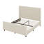 Upholstered Platform Bed Frame, Wingback Bed With 50.7" Headboard-615487201-615487215