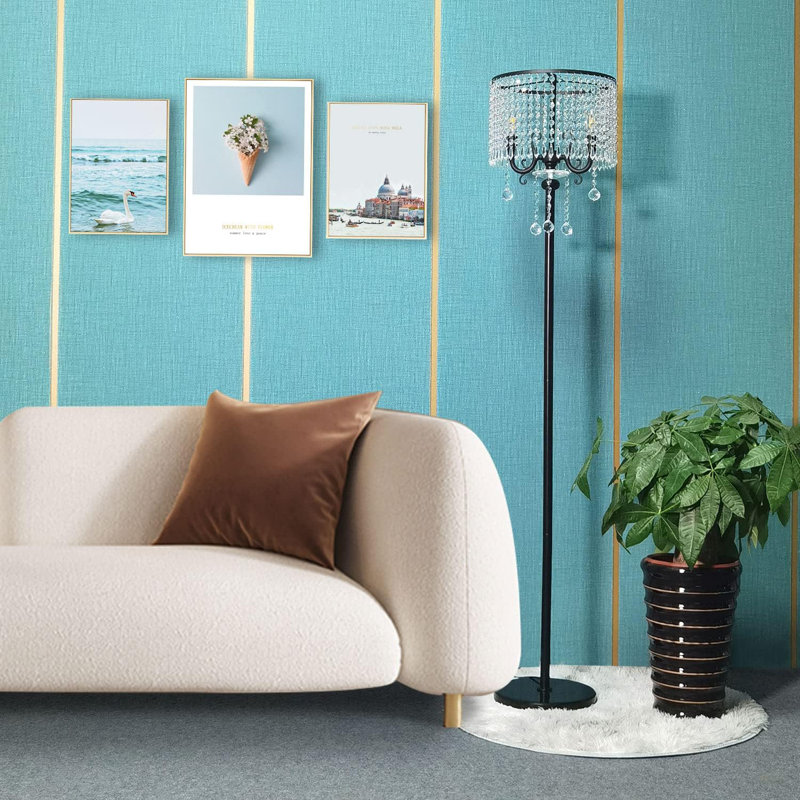 64.56'' Black Finish Traditional Floor Lamp