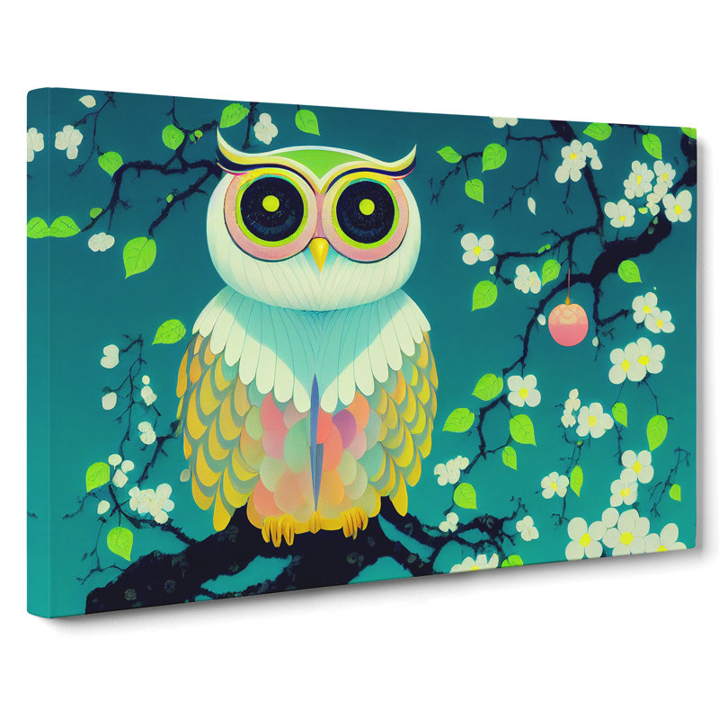 An Illuminating Owl - Wrapped Canvas, 50cm H x 76cm W x 3cm D