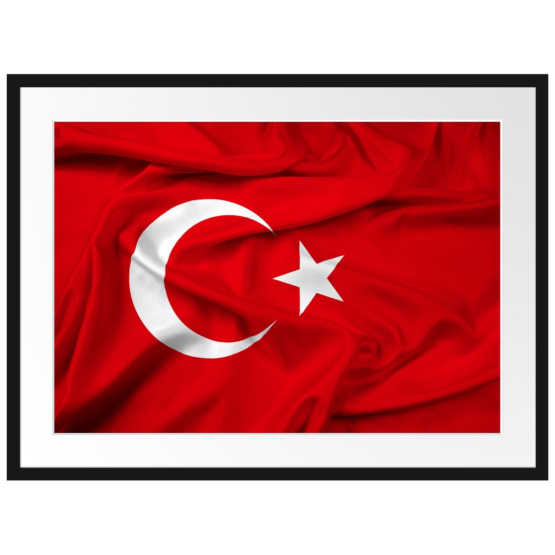 Gerahmtes Poster Turkey flag Türkei Flagge