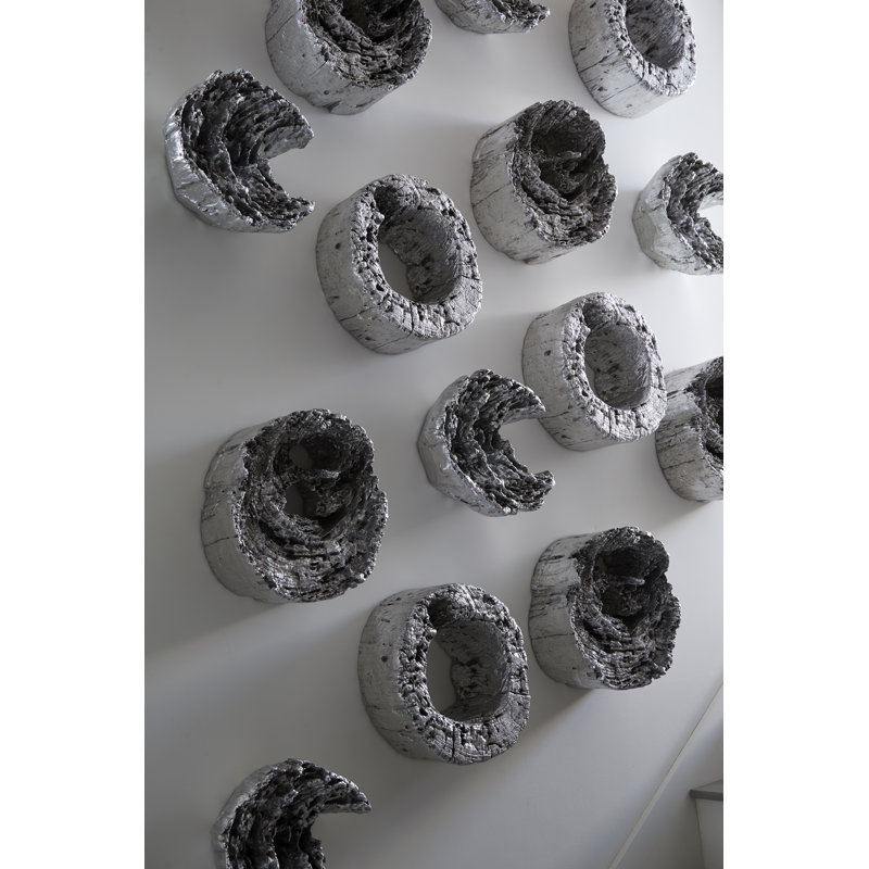 Cast Eroded Wood Circle Wall Décor
