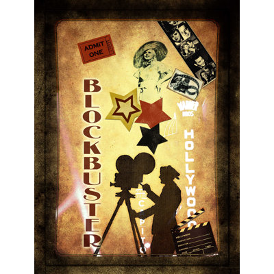 Vieux Hollywood fond 2 - reproduction sur toile tendue