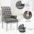Upholstered Tufted Arm Dining Chairs-648702694