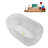 48" Streamline Soaking Freestanding Tub and Tray With Internal Drain-102285108