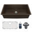 Ensemble d'évier de cuisine à simple cuve encastrable 32 1/4 po x 19 1/4 po Karran Quartz-61825466