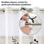 Rideau de douche 72X75 sans crochets - 100% polyester