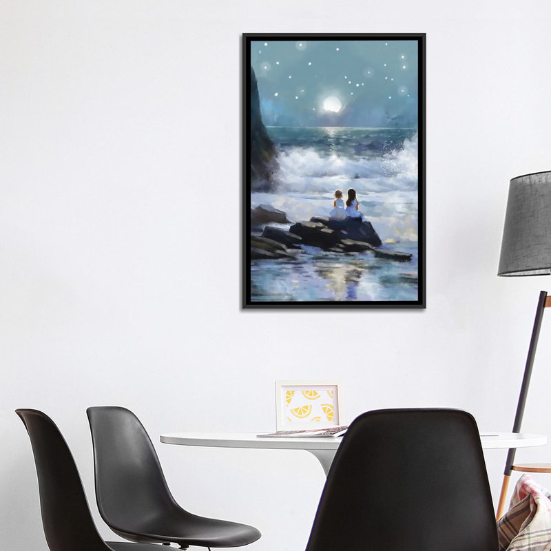 Soulmate - Framed Wall Art Print, 40" H x 26" W, Black, Framed Print without Mat