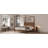Solid Wood Canopy Bed Frame Four Posters Bed No Box Spring Needed,King Size,Walnut