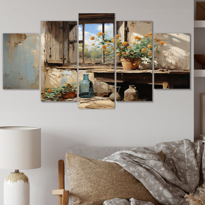 Minimalisme ferme Poteries I - ensemble d'art mural en métal Paysages