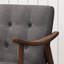 Chaise d'appoint Mid-Century moderne, fauteuil capitonné-1934179648