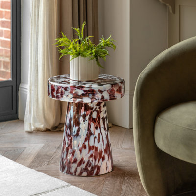 Murano Pedestal Side Table 395x395x465mm