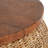 Kai Cole And Grey Rattan Wrapped Living Room Brown Coffee Table With Teak Tabletop
