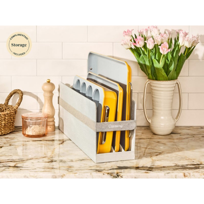Caraway Non-Toxic Nonstick Ceramic Half Bakeware Set, Marigold
