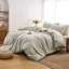 Literie 100 % coton lavé, motif vagues jacquard-136839975-136839974