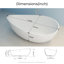 Baignoire de trempage autoportante 63 po x 37 po