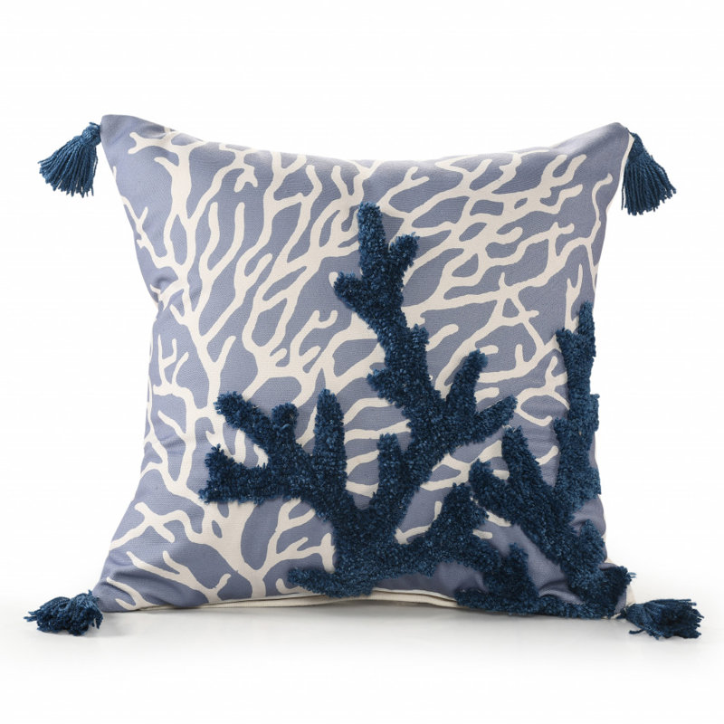 Housse et insert de coussin décoratif intérieur / extérieur en mélange de polyester
