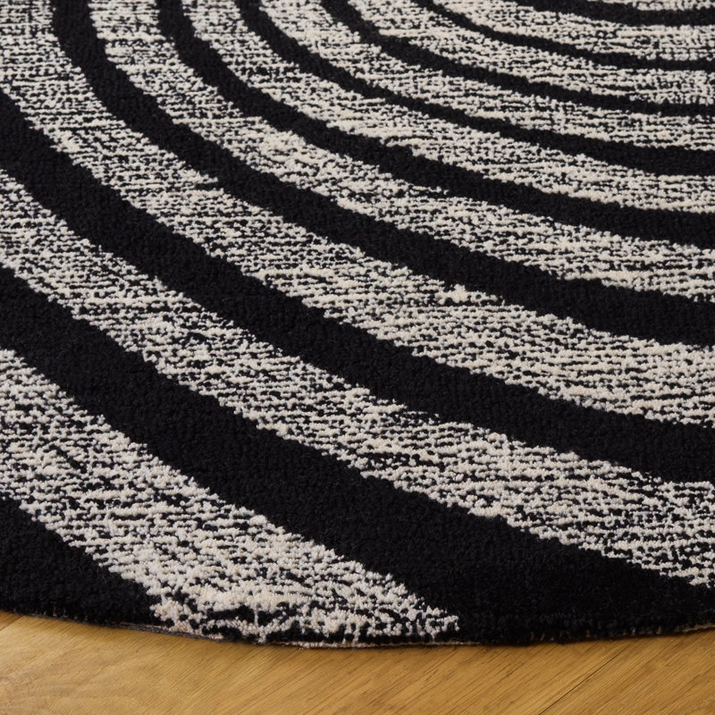 Novelty 201 80% Wool; 20% Cotton Spiral Rug, Round 6'