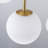 6-Light Mid-Century Weeping Willow Milk Glass Chandelier