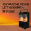 Chaufferette de foyer électrique 1500W, flamme à DEL 3D, portable pour la maison et le bureau, double, décoration de Noël