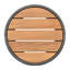 Table d'appoint en bois et corde - hauteur de 18,55 po, profondeur de 15 po, polyvalente pour la décoration et la surface du vestibule, table de chevet parfaite-1199000037