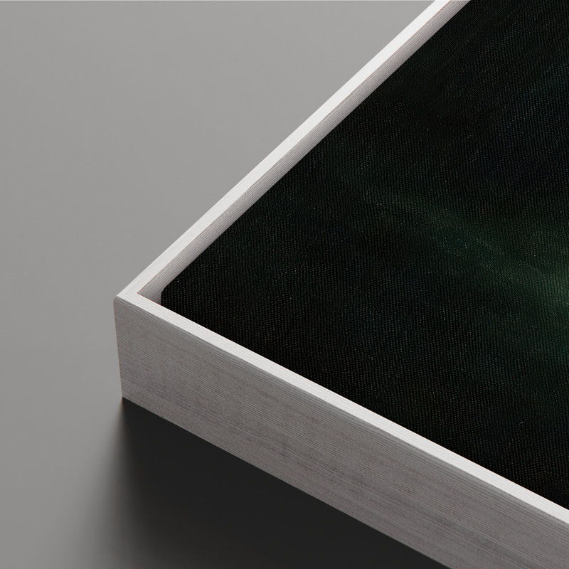Framed Canvas Wall Art - Dark Green Abstract Atmospheric Wall Prints for Bedroom - 24"x36"x2pcs, 36" H x 24" W, White