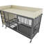 Cage pour animaux avec compartiment de rangement - cadre en fer