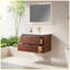 Meuble-lavabo mural simple flottant 30 po, pré-assemblé avec comptoir en céramique 1 trou