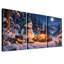 «Snowman Roast Marshmallows» par Christmas, ensemble de 3 toiles murales-1926134481