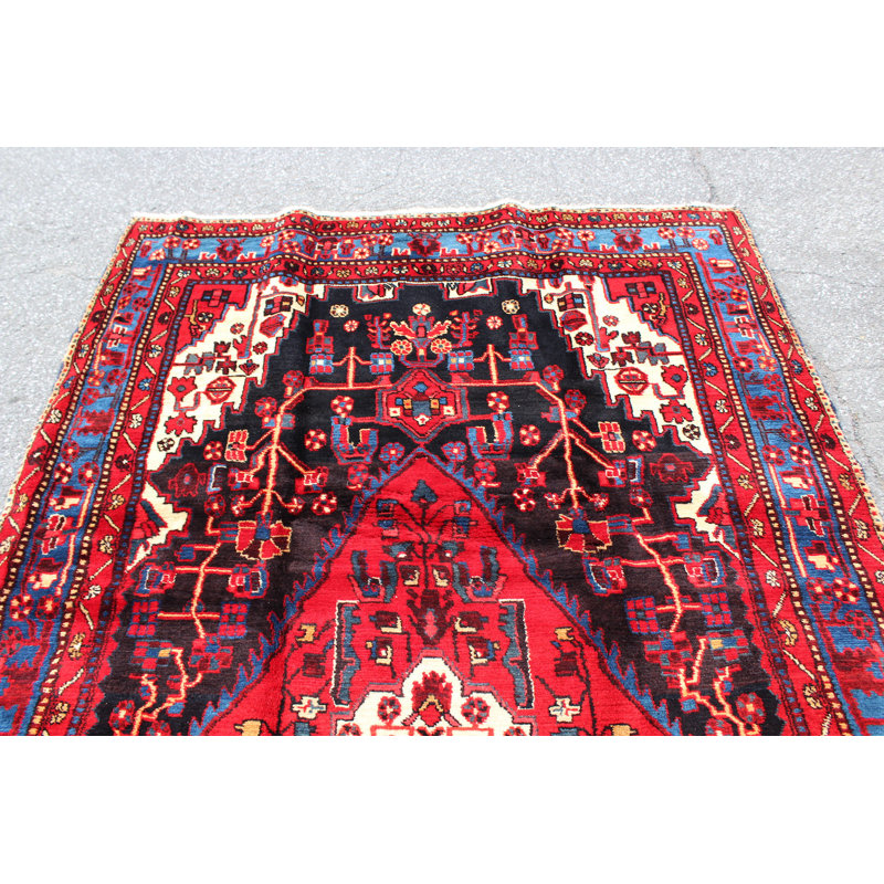 Tapis rouge 6X10 Vintage | Tapis oriental tribal tribal | Tapis bohémien Kazak | Tapis fait à la main