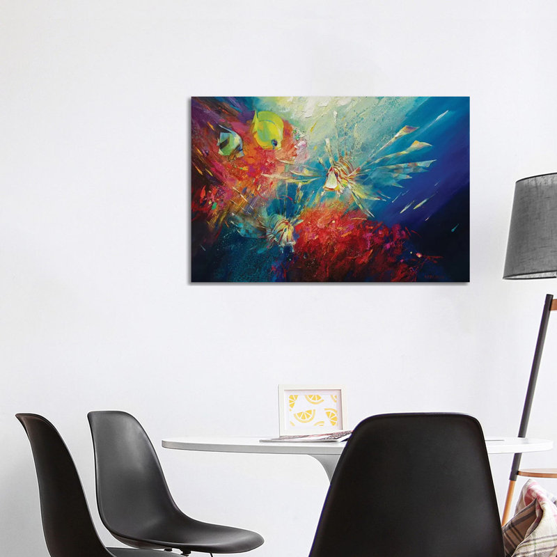 Red Coral 1 Piece Wrapped Canvas Painting, 101.6 cm H x 66.04 cm W x 1.91 cm D