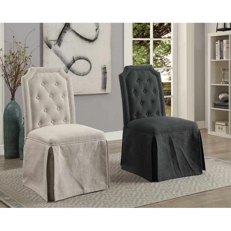 Sickmeier 21'' H Tufted Upholstered Dining Chair, Gray