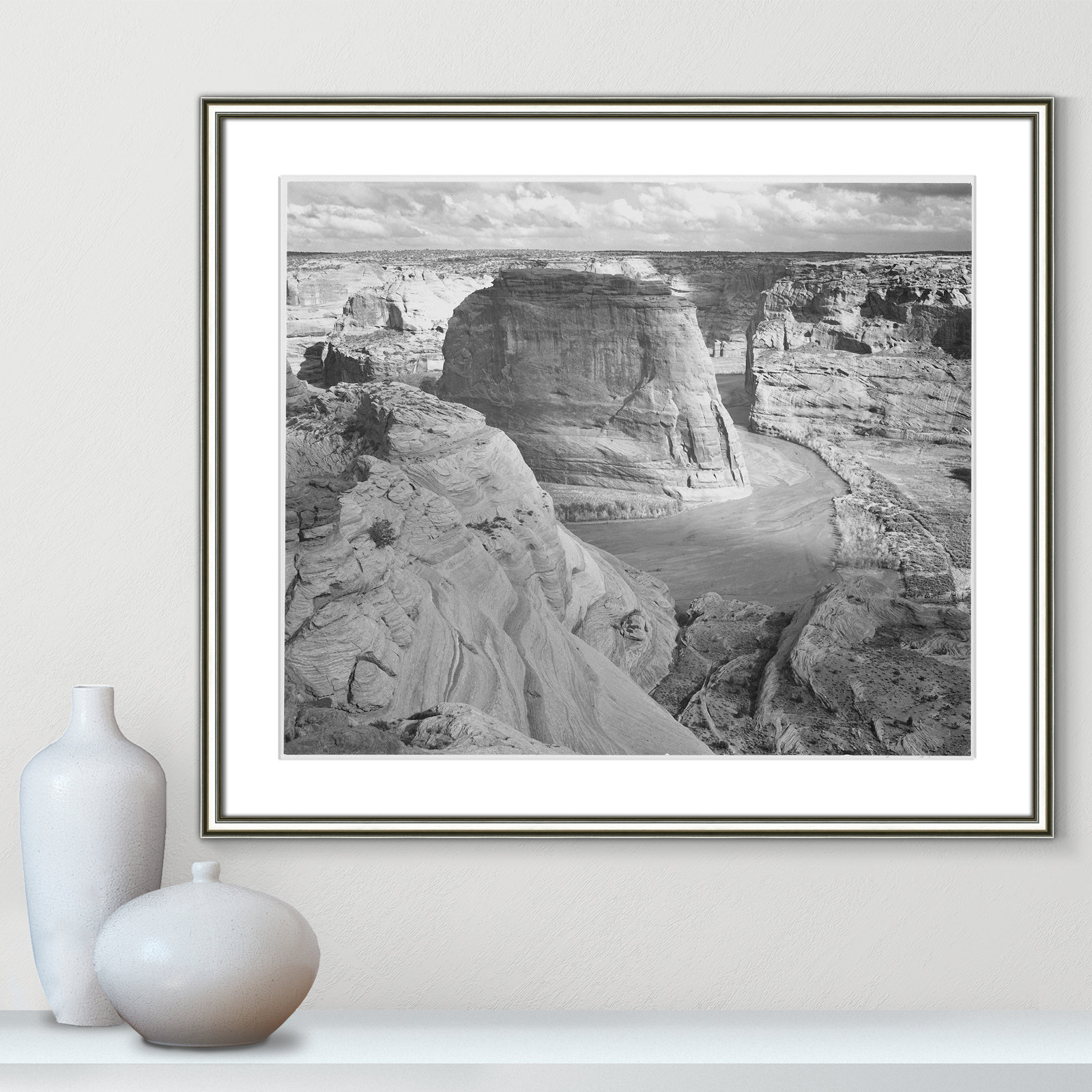Canyon de Chelly Arizona 2 Print by Adams, 22.75" H x 26.75" W x 0.88" D, Silver