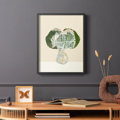 «Woven Tropical Leaf I», reproduction encadrée - bois massif