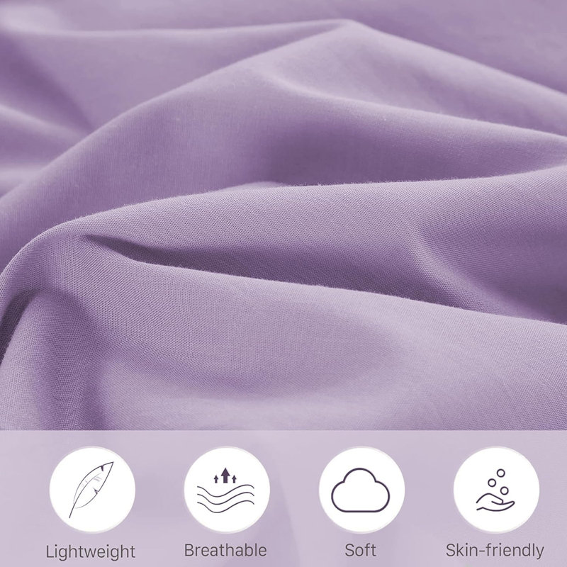Microfiber Solid Colour Duvet Cover Set