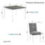 Ensemble de table de salle à manger 5 pièces avec 4 chaises rembourrées | Ensemble de salle à manger carré en bois pour cuisine, salle à manger ou appartement-1660283622