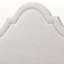 Tête de lit simple tapissier à garniture cloutée de couleur gris-brun et mesurant H 25,60 po x l 38,58 po x P 2,17 po-351816028