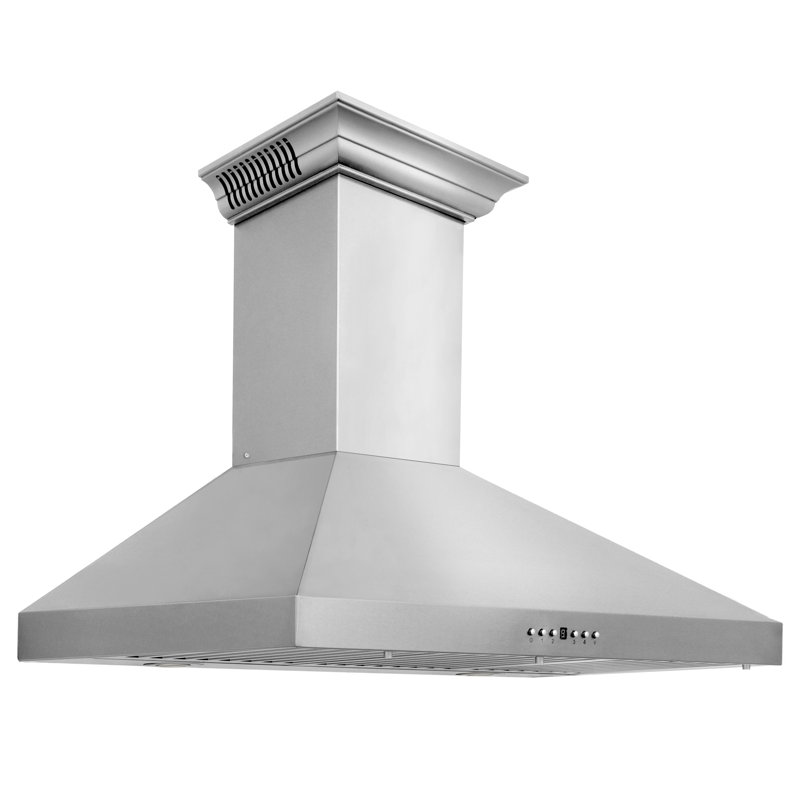36" Crown Sound 400 CFM Ducted Wall Mount Range Hood in Stainless Steel with Wi-Fi, 36"