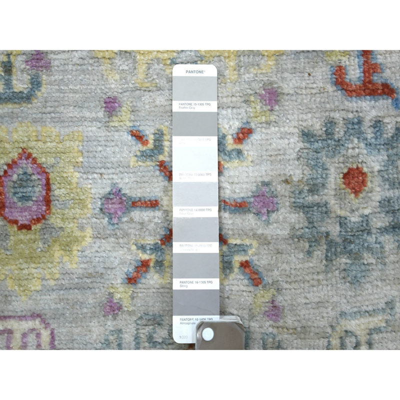 Tapis de couloir oriental gris en laine douce nouée à la main 2 pi 8 po x 9 pi 10 po A35F0A965D4243D0BD739B158C56F975