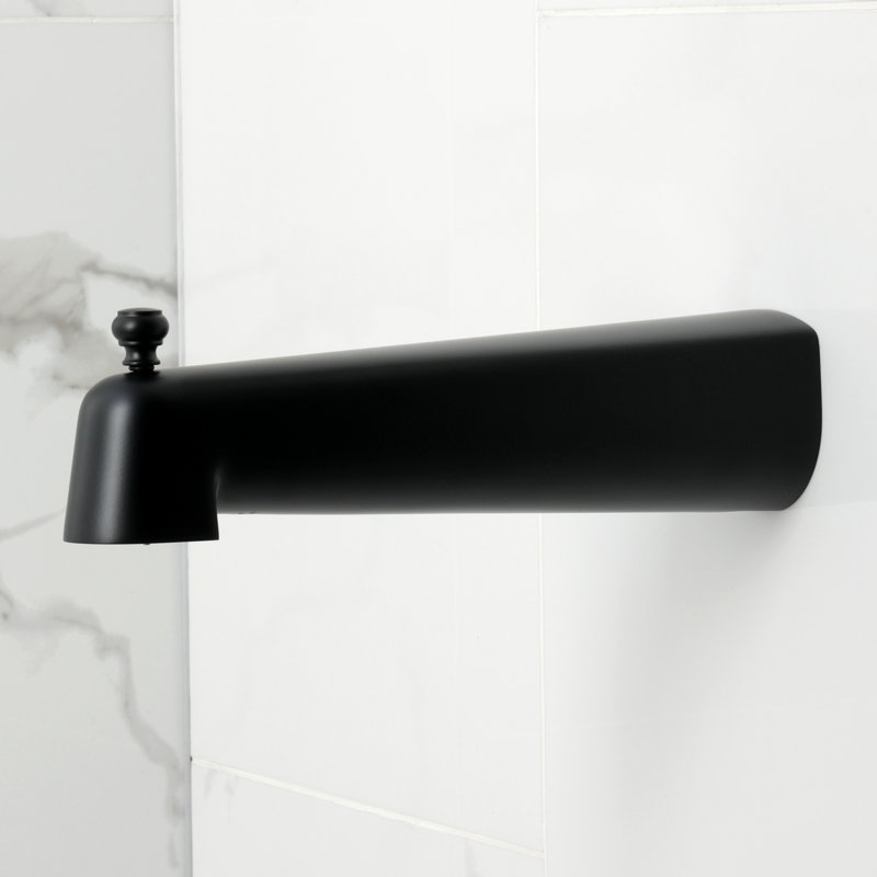 Robinet de baignoire et douche à pression équilibrée à poignée simple Kingston Brass, Noir mat