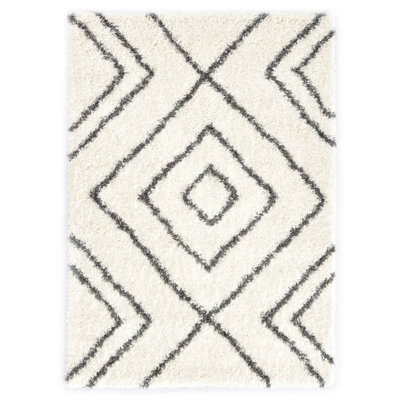 Abana Geometric Shag Area Rug