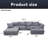 Convertible Modular Sectional Sofa Set Grey Popular Microfiber Fabric Compression Sofa