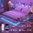 Komor Upholstered Storage Bed with Charging Station and LED Lights-1090827078-1098751408