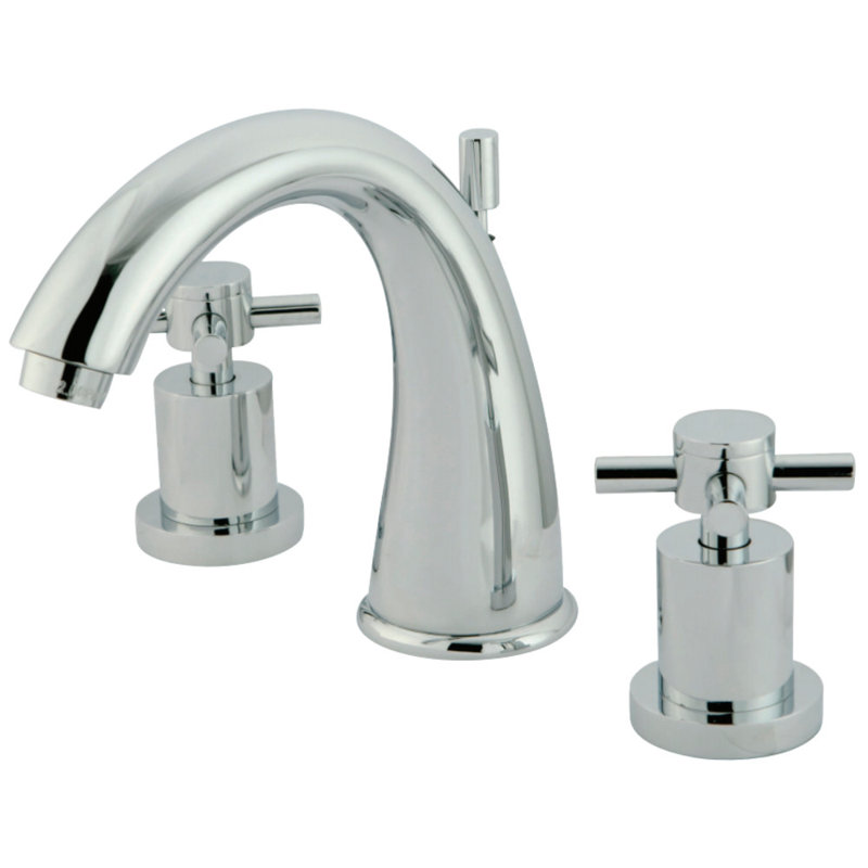 Robinet de salle de bain espacé Kingston, Chrome poli