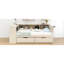 Lit plateforme simple en bois avec tablettes de rangement-1698130749