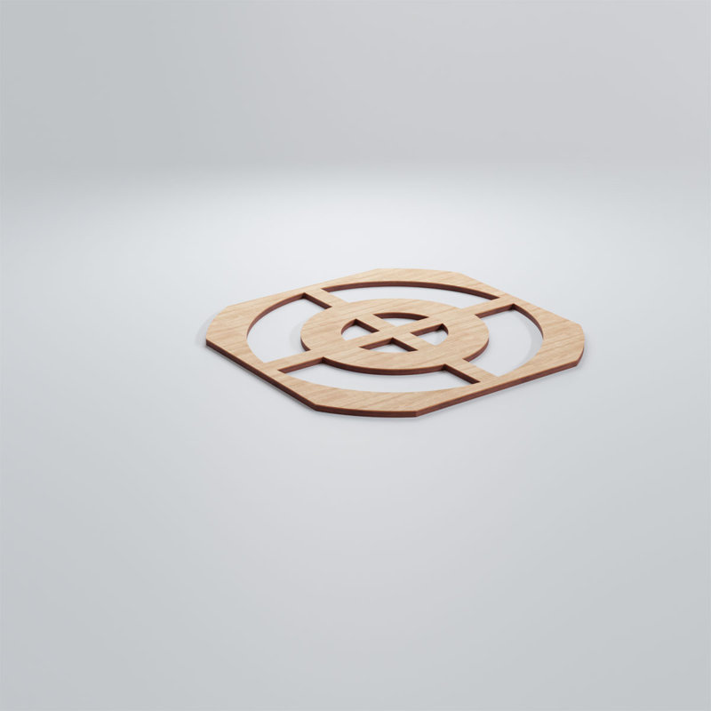 Panneaux muraux décoratifs en bois Sullivan, Aulne, H 11 3/8 po x l 11 3/8 po x P 1/4 po