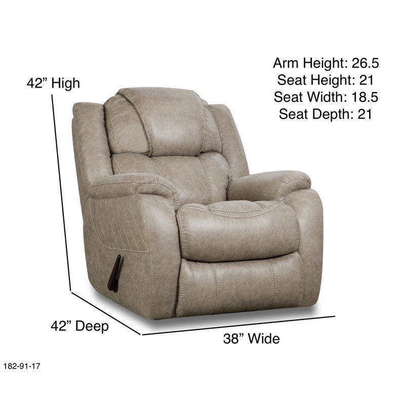Fauteuil inclinable Armandino, Polyester brun clair