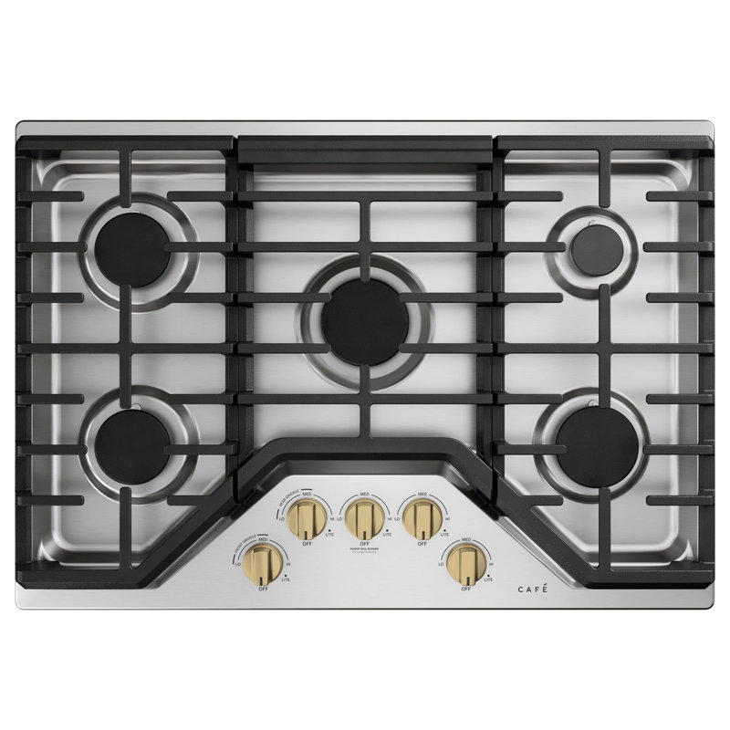 Cooktop Knob, Brushed Brass