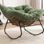 Chaise d'appoint berçante rembourrée Chenille-1979175376