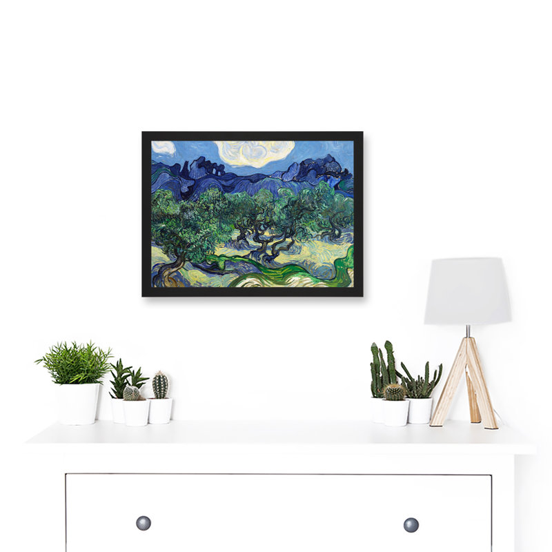 The Olive Trees Painting by Vincent Van Gogh - Single Picture Frame Print, 23.4cm H x 32.3cm W x 1.5cm D