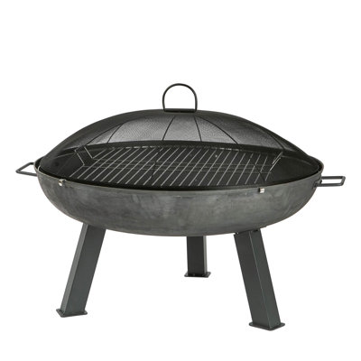 Harbour Housewares - Cast Iron Fire Pit BBQ - 75cm - Mamora